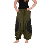 Goa Pluderhose "Om" grün S