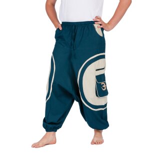 Goa Pluderhose "Om" petrol M/L