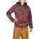 Bunte Wolljacke "Fine line" regenbogenfarben M