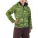 Bunte Wolljacke "Fine line" grün S