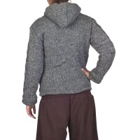 Wolljacke mit Zopfmuster "Cable" grau L