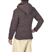 Gerippte Wolljacke "Groove" braun M