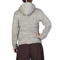 Gerippte Wolljacke "Groove" grau S