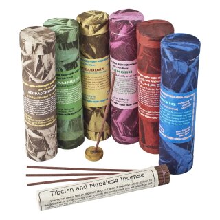 Buddhist Incense Udhyogs Om Ah Hum **37 Rucherstbchen + Halter**