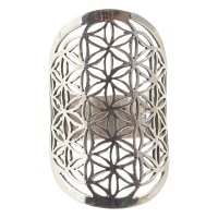 Echtsilber Ring mit kleinen Blume des Lebens 60
