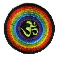 Om regenbogen Aufnäher