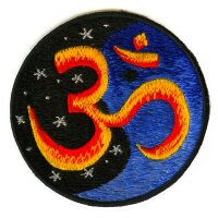 Om Ying Yang Sterne Aufnäher
