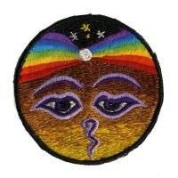 Buddhaauge Regenbogen Aufnäher