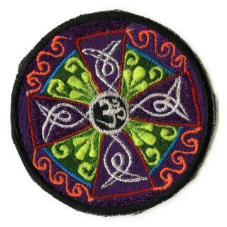Om Mandala Aufnäher violett