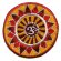 Om Mandala Aufnäher gelb