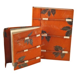 Loktapapier Notizbuch wood orange A5