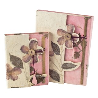 Loktapapier Notizbuch flower pink A5