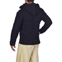 Wolljacke mit Zopfmuster "Cable" schwarz XXL