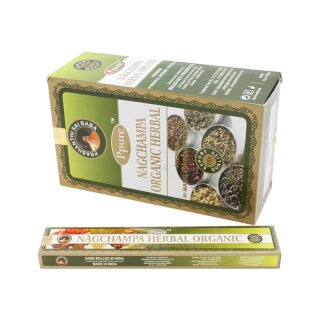 Ppure Nagchampa Premium Masala Incense Sticks - Rucherstbchen Organic Herbal (Bio Kruter) 15g