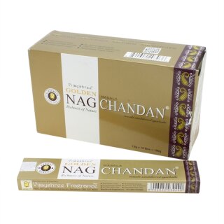 Vijayshrees GOLDEN NAG Rucherstbchen Chandan (Sandelholz) 15g