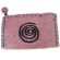 Bestickter Filzgeldbeutel mit verschiedenen Motiven Spirale rosa