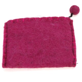 Bestickter Filzgeldbeutel mit verschiedenen Motiven Peace pink