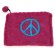 Bestickter Filzgeldbeutel mit verschiedenen Motiven Peace pink
