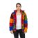 Batik Patchwork Wolljacke mit langer Zipfelkapuze S