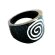 Gravierter Ring schwarz 60