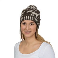 Bommelmütze "Reindeer" braun