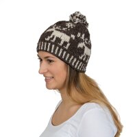 Bommelmütze "Reindeer" braun