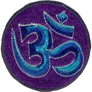 Om Mandala Nepal Aufnäher lila / blau