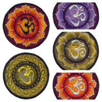 Om Blume Mandala Aufnäher