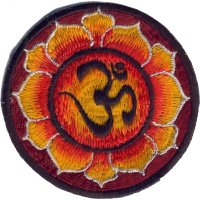 Om Blume Mandala Aufnher schwarz / rot