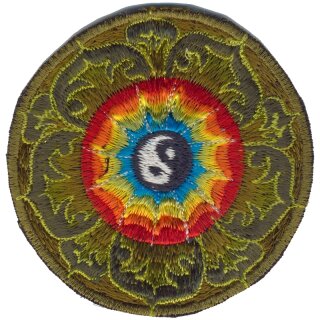 Ying Yang Mandala Aufnäher grün