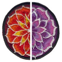Blume Mandala Aufnäher