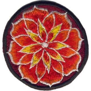 Blume Mandala Aufnäher orange