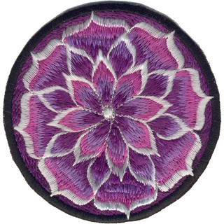 Blume Mandala Aufnäher lila