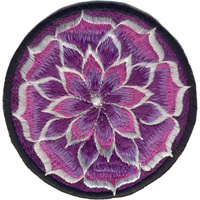 Blume Mandala Aufnäher lila