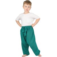 Haremshose für Kinder "Plain" flaschengrün 122/128