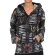 Goa Zipfelkaputzenjacke "Flower" schwarz M