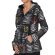 Goa Zipfelkaputzenjacke "Flower" schwarz M