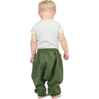 Haremshose fr Babys Plain grn 68/74