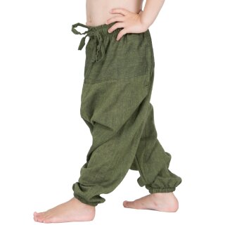 Haremshose fr Babys Plain grn 68/74