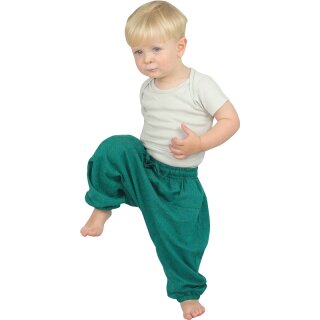 Haremshose fr Babys Plain flaschengrn 56/62