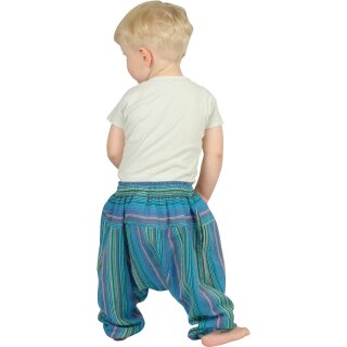 Haremshose fr Babys Stripe trkis 68/74