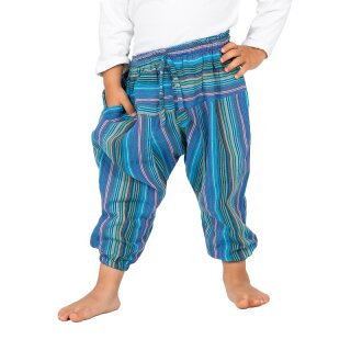 Haremshose fr Babys Stripe trkis 68/74