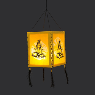 Lampenschirm aus Baumwolle Shiva gelb