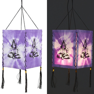 Lampenschirm aus Baumwolle Shiva lila