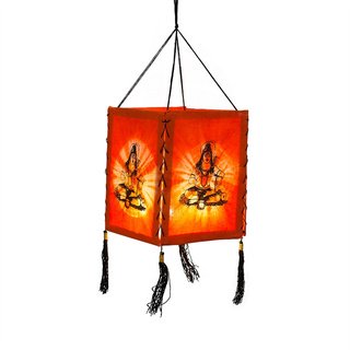 Lampenschirm aus Baumwolle Shiva orange