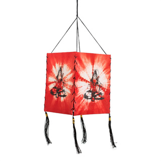 Lampenschirm aus Baumwolle Shiva rot
