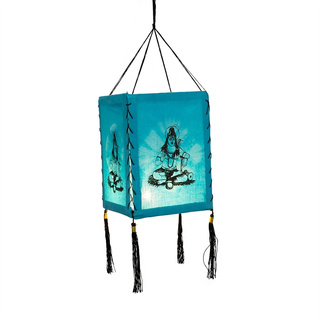 Lampenschirm aus Baumwolle Shiva türkis