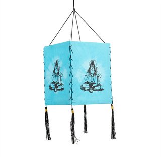Lampenschirm aus Baumwolle Shiva türkis