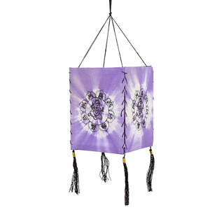 Lampenschirm aus Baumwolle Ganesha lila