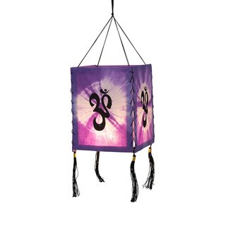 Lampenschirm aus Baumwolle Om lila
